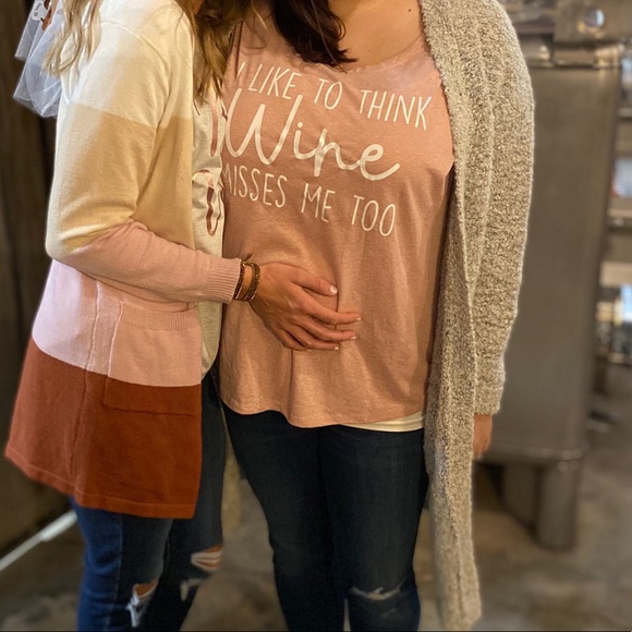 Maternity Top: I like to think wine misses me too - Picture 4 of 4